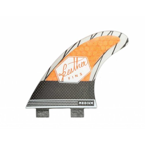 Feather Fins Feather Fins FCS Superlight Carbon Thruster Fins Orange Feather Fins Feather Fins FCS Superlight Carbon Thruster Fins Orange