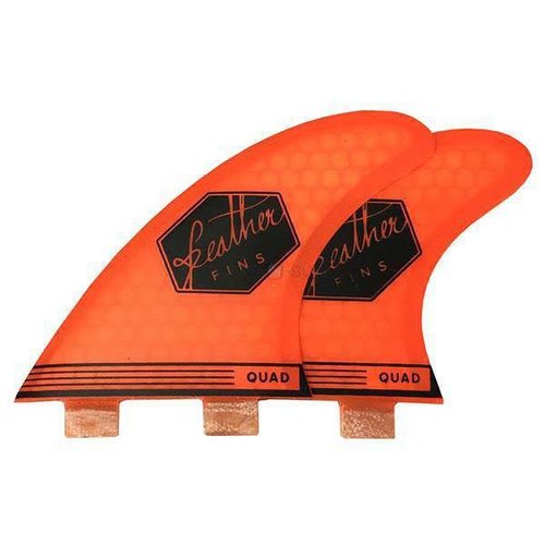 Feather Fins Feather Fins FCS Ultra Light Oranje Quad Rear Fins Feather Fins Feather Fins FCS Ultra Light Oranje Quad Rear Fins
