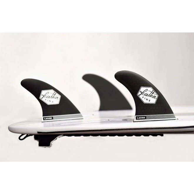 Feather Fins Single Tab Ultralight Thruster Fins Black