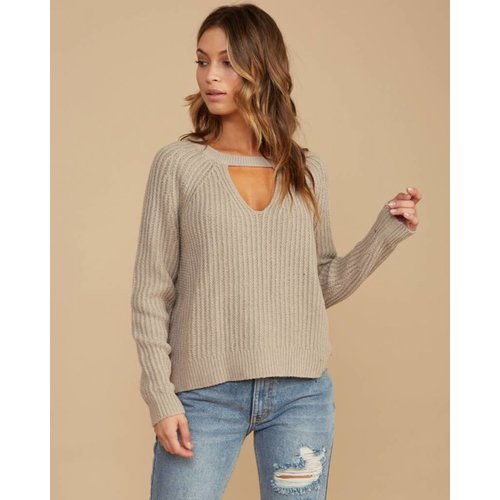 RVCA RVCA Dames Case Sweater Oatmeal RVCA RVCA Dames Case Sweater Oatmeal