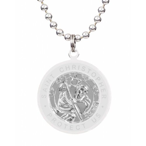 Saint Christopher Saint Christopher Wit/Zilver Ketting Saint Christopher Saint Christopher Wit/Zilver Ketting