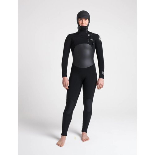 C-Skins C-Skins Wired 6/5/4 Dames Hooded Black/White Winter Wetsuit C-Skins C-Skins Wired 6/5/4 Dames Hooded Black/White Winter Wetsuit