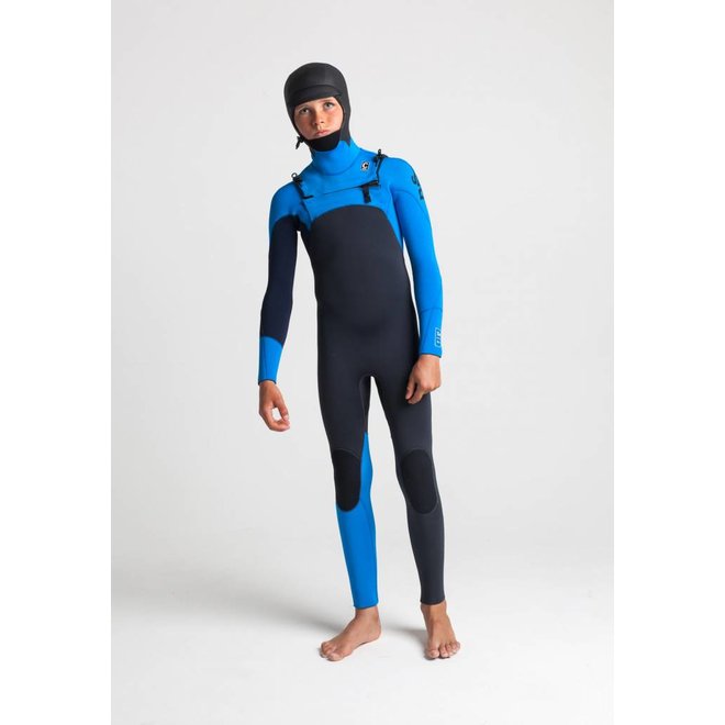 C-Skins Session 5/4 Kinder Wetsuit Hooded Anthracite/Cyan/Slate