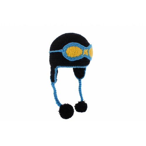 Herman Headwear Herman Kids Justin Vliegeniers Helm Zwart Muts Herman Headwear Herman Kids Justin Vliegeniers Helm Zwart Muts