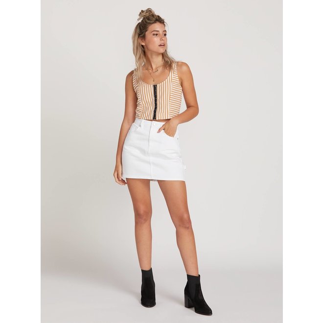 Volcom Dames Fix It Mini Skirt White