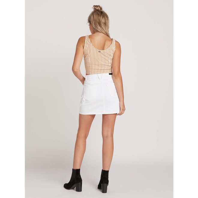 Volcom Dames Fix It Mini Skirt White