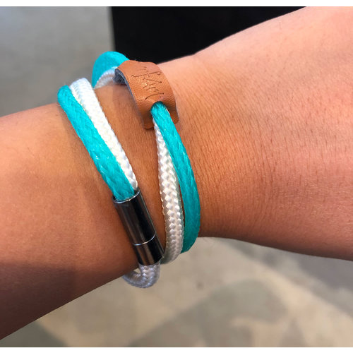 SurfArt SurfArt Ocean Trash Bracelet Mint/White Double Extra SurfArt SurfArt Ocean Trash Bracelet Mint/White Double Extra