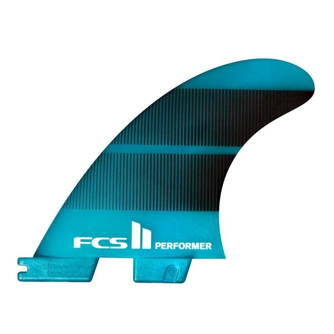 FCS II Performer Neo Glass Thruster Fins Teal Gradient