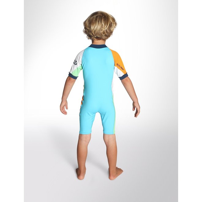 C-Skins Kids Lycra Shorty Turquoise/Orange/Green