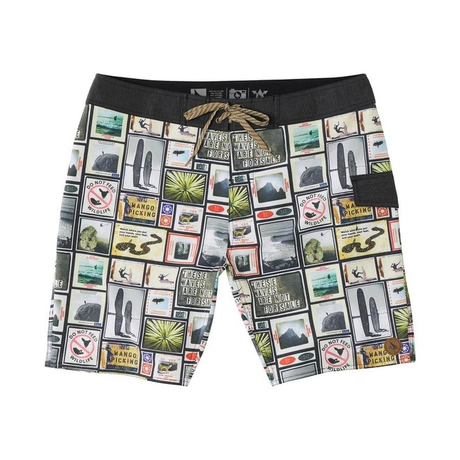 Hippy Tree Heren College Trunk Boardshorts Natural