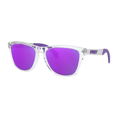 Oakley Oakley Frogskins Mix Polished Clear Violet Iridium Polarized Zonnebril Oakley Oakley Frogskins Mix Polished Clear Violet Iridium Polarized Zonnebril