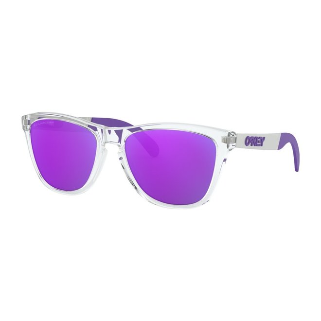 Oakley Frogskins Mix Polished Clear Violet Iridium Polarized Zonnebril