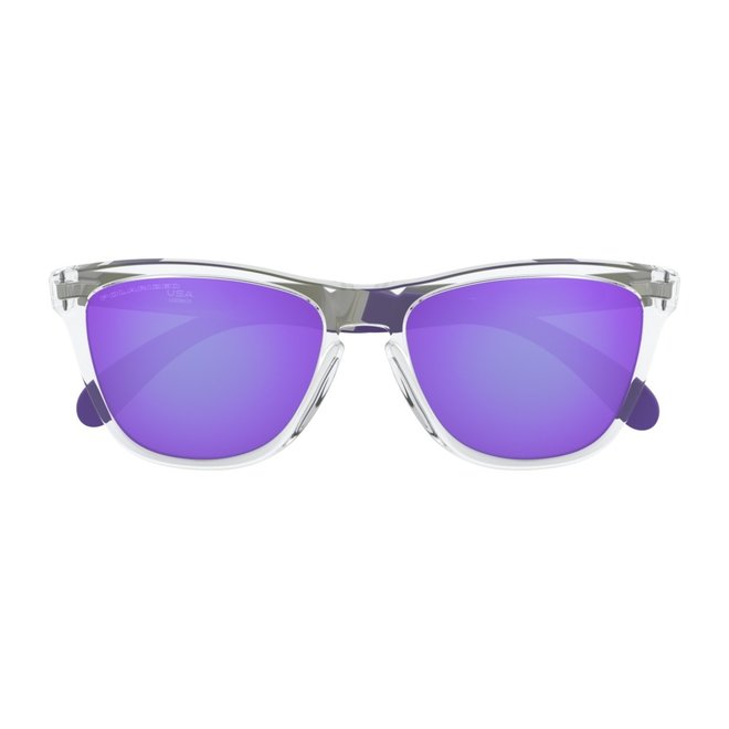 Oakley Frogskins Mix Polished Clear Violet Iridium Polarized Zonnebril