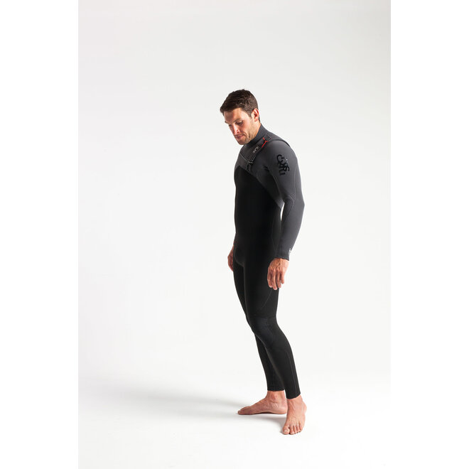 C-Skins ReWired 5/4 Heren Wetsuit Black/Charcoal/DiamondRed