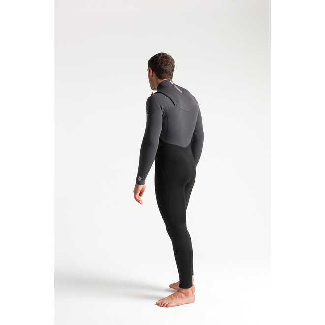 C-Skins ReWired 5/4 Heren Wetsuit Black/Charcoal/DiamondRed