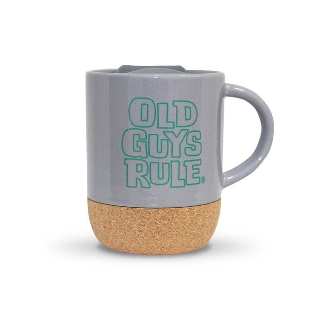 Old Guys Rule Stacked Logo Travel Mug Charcoal