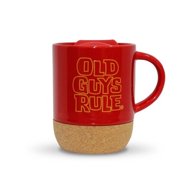 Old Guys Rule Stacked Logo Travel Mug Cardinal Red