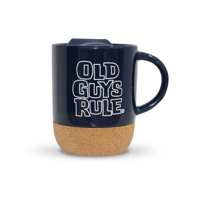 Old Guys Rule Stacked Logo Travel Mug Navy