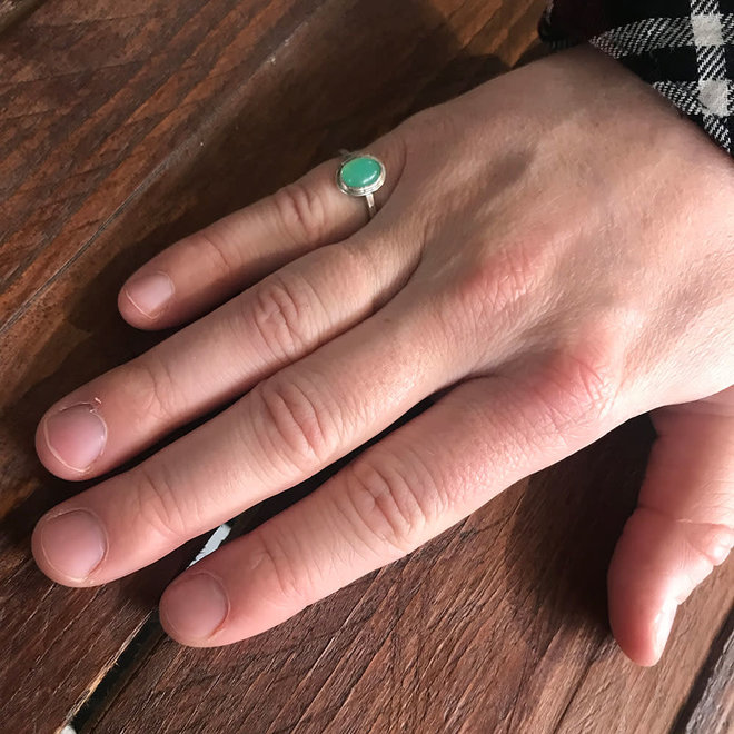 A Little Lem Fiona Chrysoprase Ring