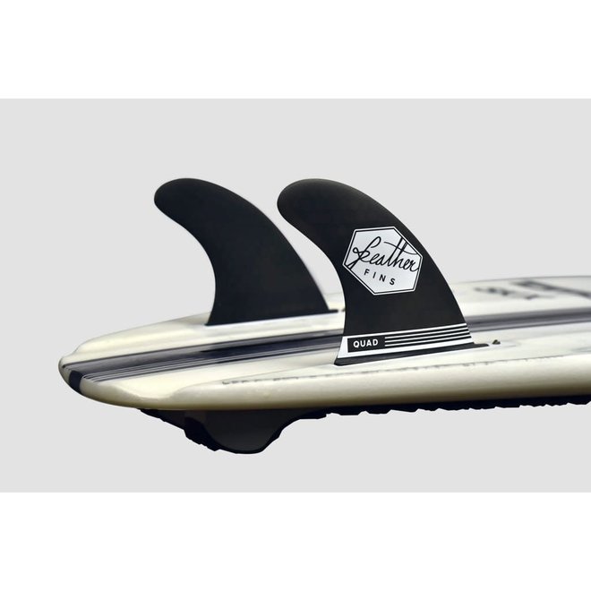 Feather Fins Single Tab Ultralight Quad Rear Fins Black