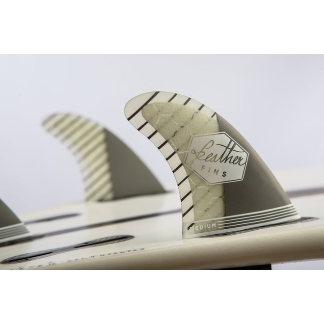 Feather Fins Click Tab Superlight Thruster Fins Gray