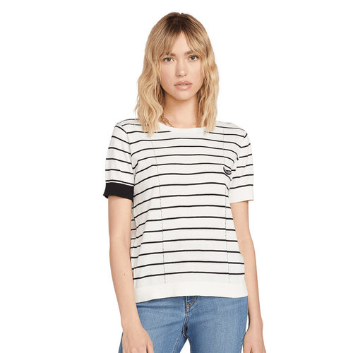 Volcom Volcom Dames Simple Stone SS Knit Sweater Stripe Volcom Volcom Dames Simple Stone SS Knit Sweater Stripe