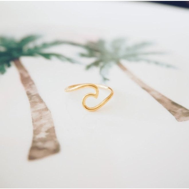 At Aloha Surf It Gold Plated Ring