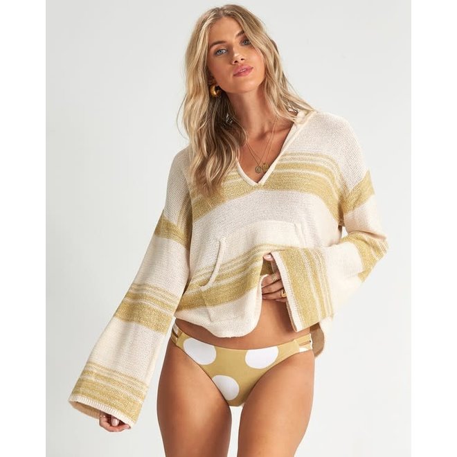 Billabong Dames Baja Beach Hooded Jumper Grass Roots