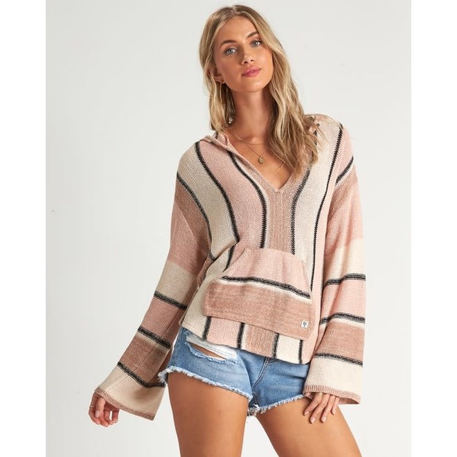 Billabong Dames Baja Beach Hooded Jumper Peaches