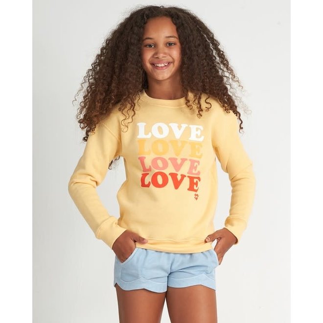 Billabong Girls So Much Love Crew Canary Yellow