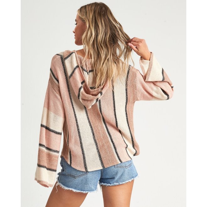 Billabong Dames Baja Beach Hooded Jumper Peaches