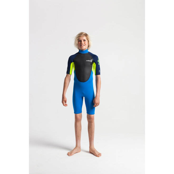 C-Skins Element 3/2 Tiny Tots Kinder Wetsuit Shorty Cyan/Yellow/Navy