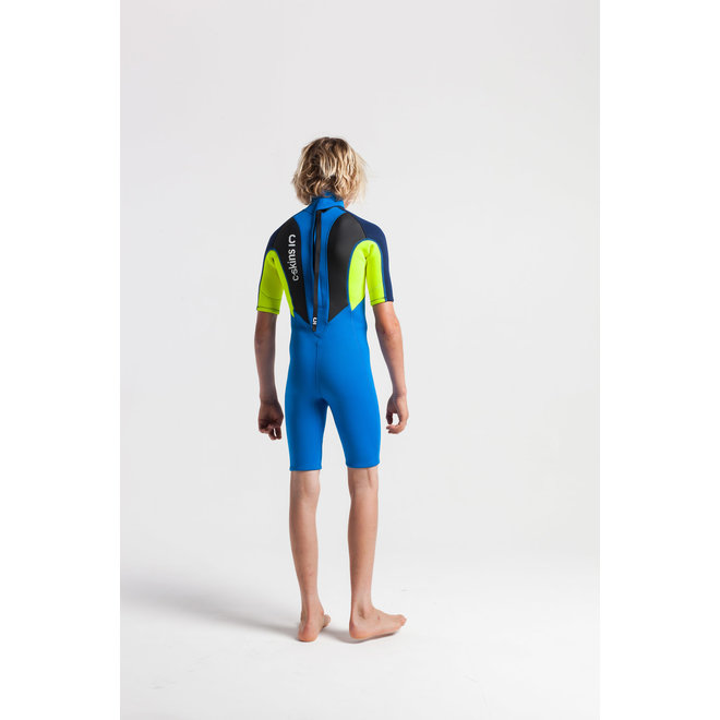 C-Skins Element 3/2 Tiny Tots Kinder Wetsuit Shorty Cyan/Yellow/Navy