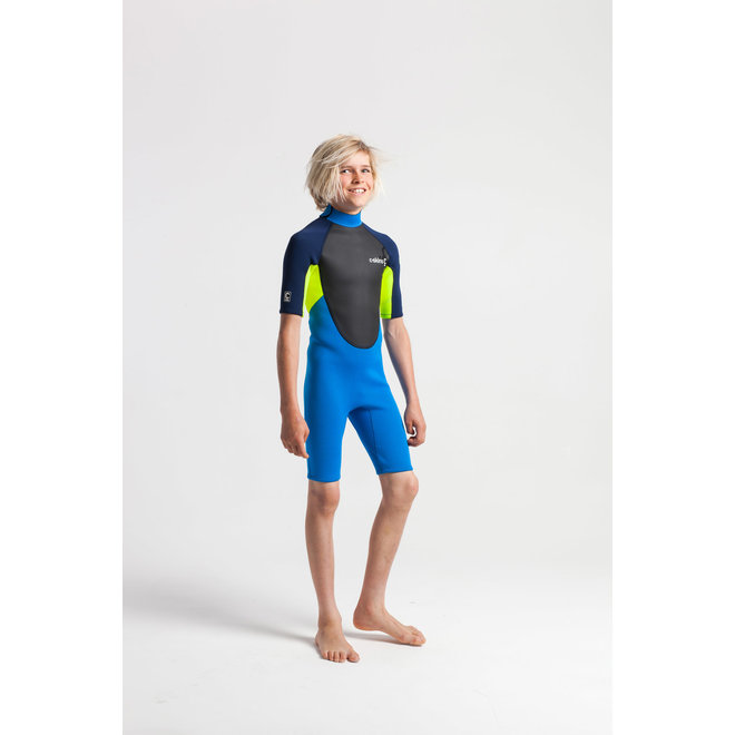 C-Skins Element 3/2 Tiny Tots Kinder Wetsuit Shorty Cyan/Yellow/Navy