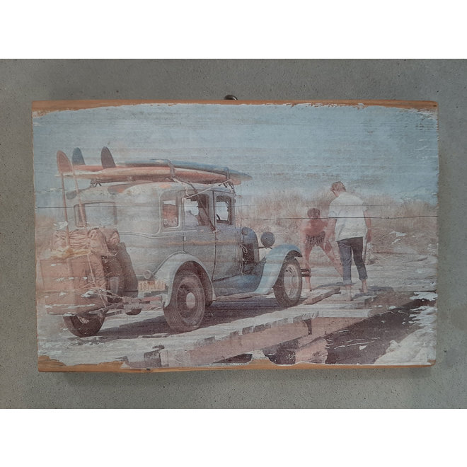 SurfArt Guys Surf Car Woodblock