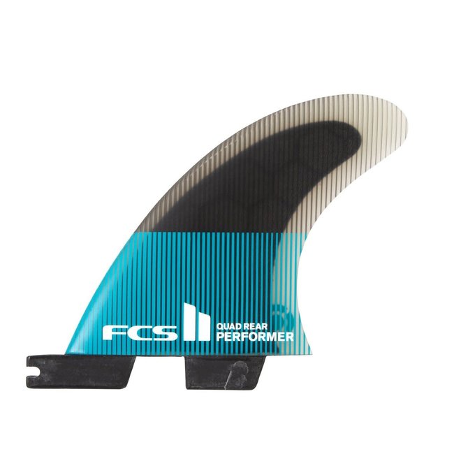 FCS II Performer PC Quad Rear Fins Teal/Black