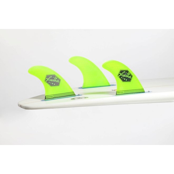 Feather Fins Single Tab Ultralight Thruster Fins Yellow