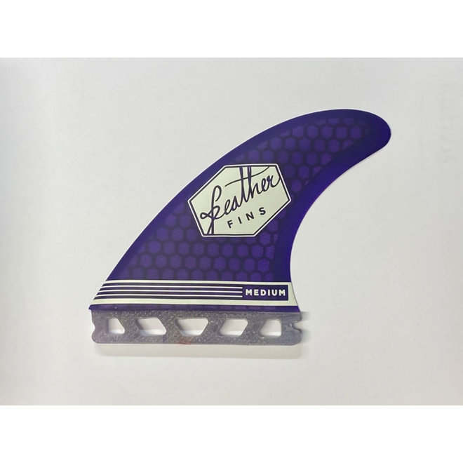 Feather Fins Single Tab Ultralight Thruster Fins Purple