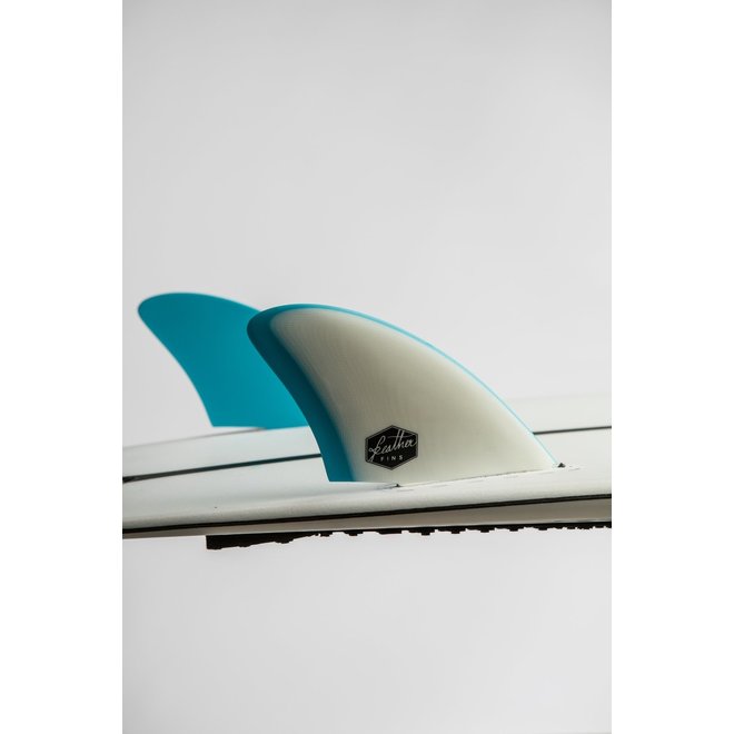 Feather Fins Single Tab Twin Fin Blue/White