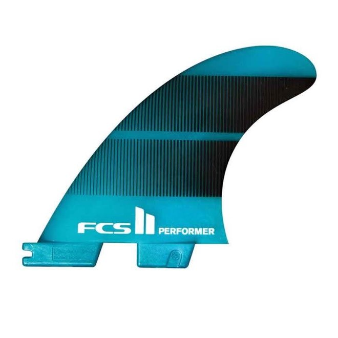 FCS II Performer Neo Glass Quad Fins Teal Gradient