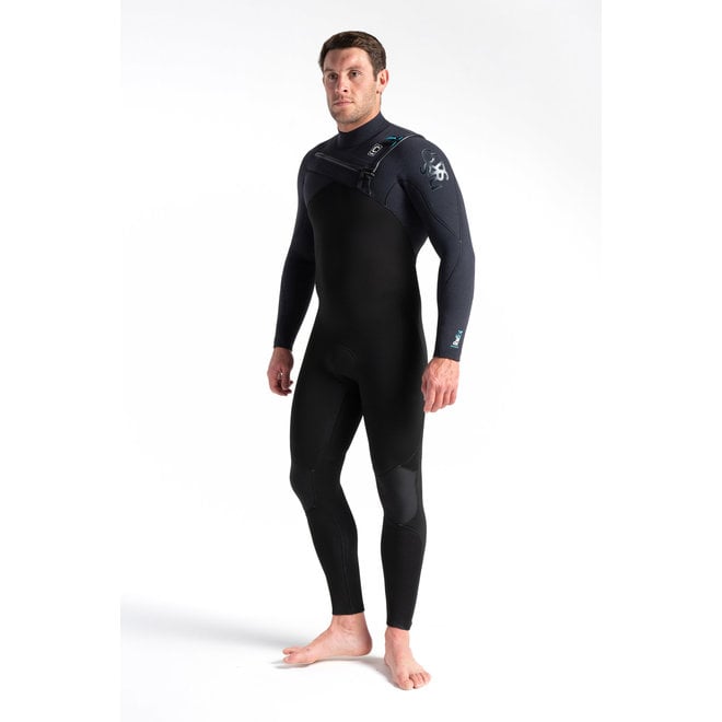 C-Skins Rewired 5/4 Men's Wetsuit Black/BlackX/UltraCyan