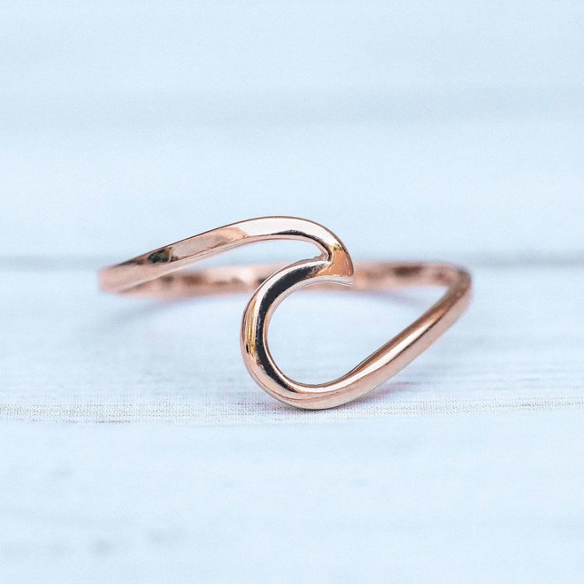 Pura Vida Wave Ring Rose Gold