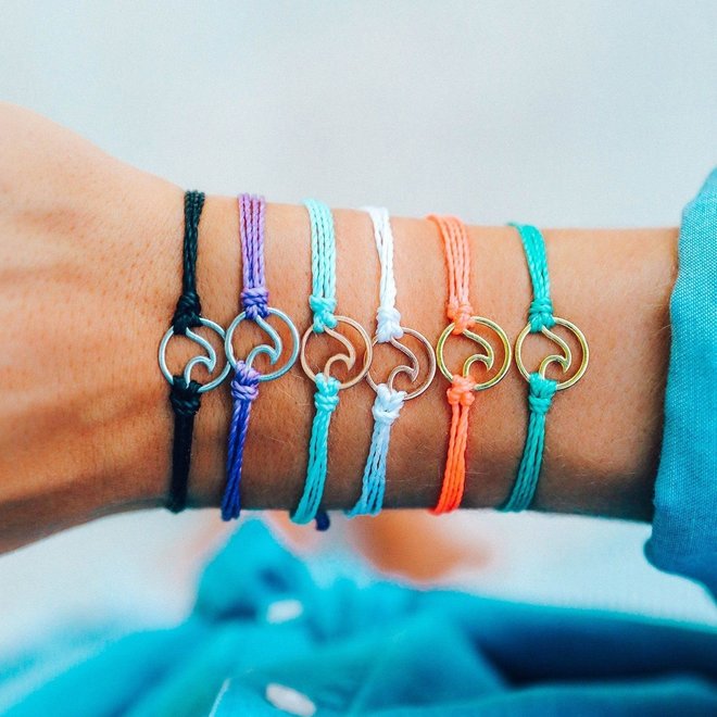 Pura Vida Wave Bracelet Silver