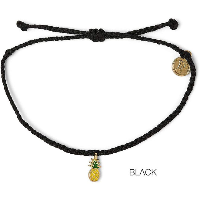 Pura Vida Enamel Pineapple Bracelet Gold