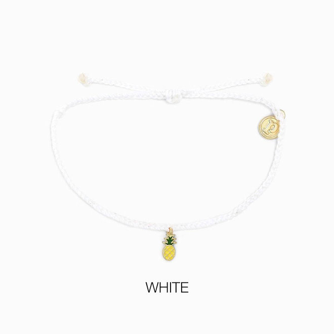 Pura Vida Enamel Pineapple Bracelet Gold