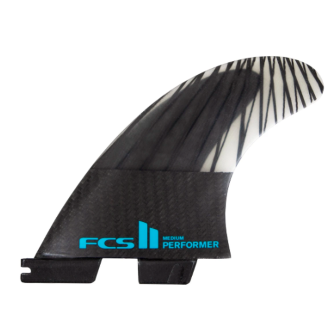 FCS II Performer PC Carbon Thruster Fins Black/Teal