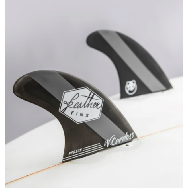 Feather Fins Dual Tab Signatures Willian Cardoso HC Thruster Fins Grey