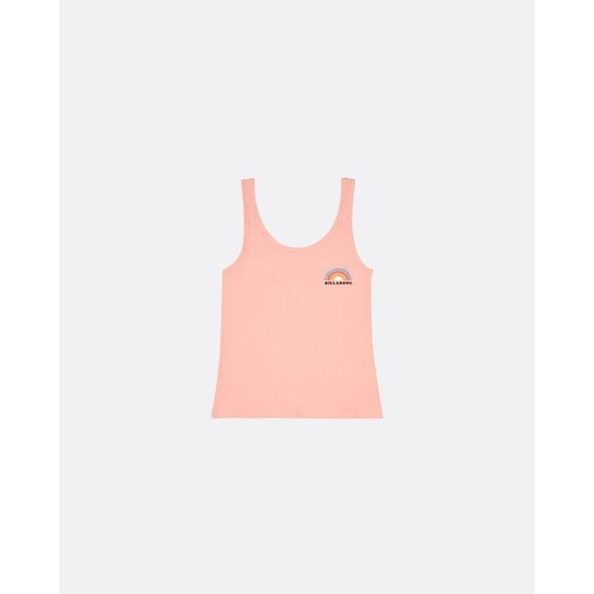 Billabong Dames Cut Off Cropped Tank Top Peaches