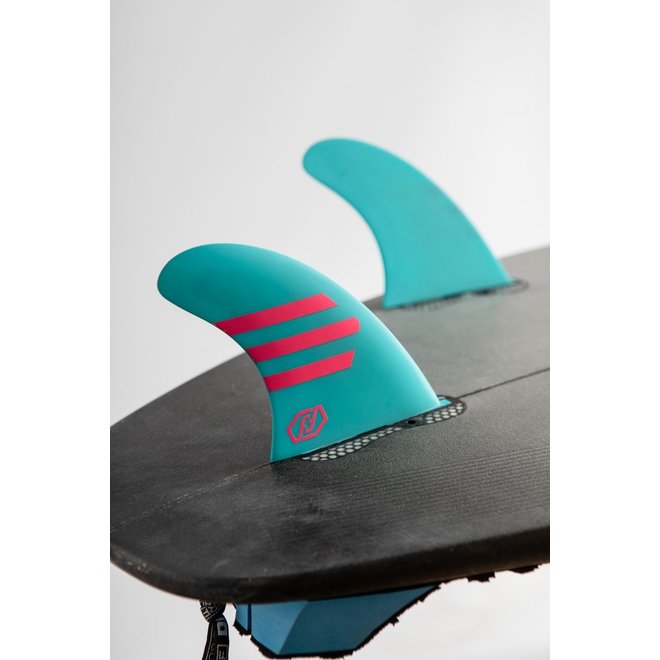 Feather Fins Click Tab Ultralight Epoxy HC Thruster Fins Light Blue