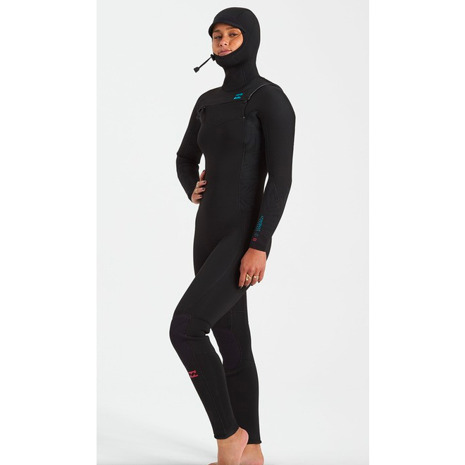 Billabong 5/4 Furnace Synergy Women's Hooded Winter Wetsuit Black